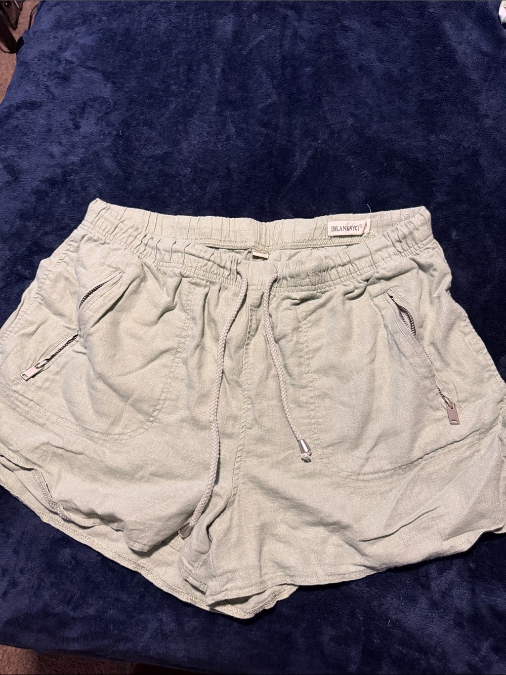 Blank NYC Sage Green Drawstring Athletic Shorts